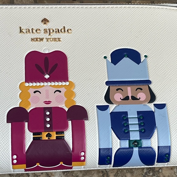 Kate Spade Novelty Oh What Fun Nutcracker Double Zip Wristlet - Picture 9 of 14
